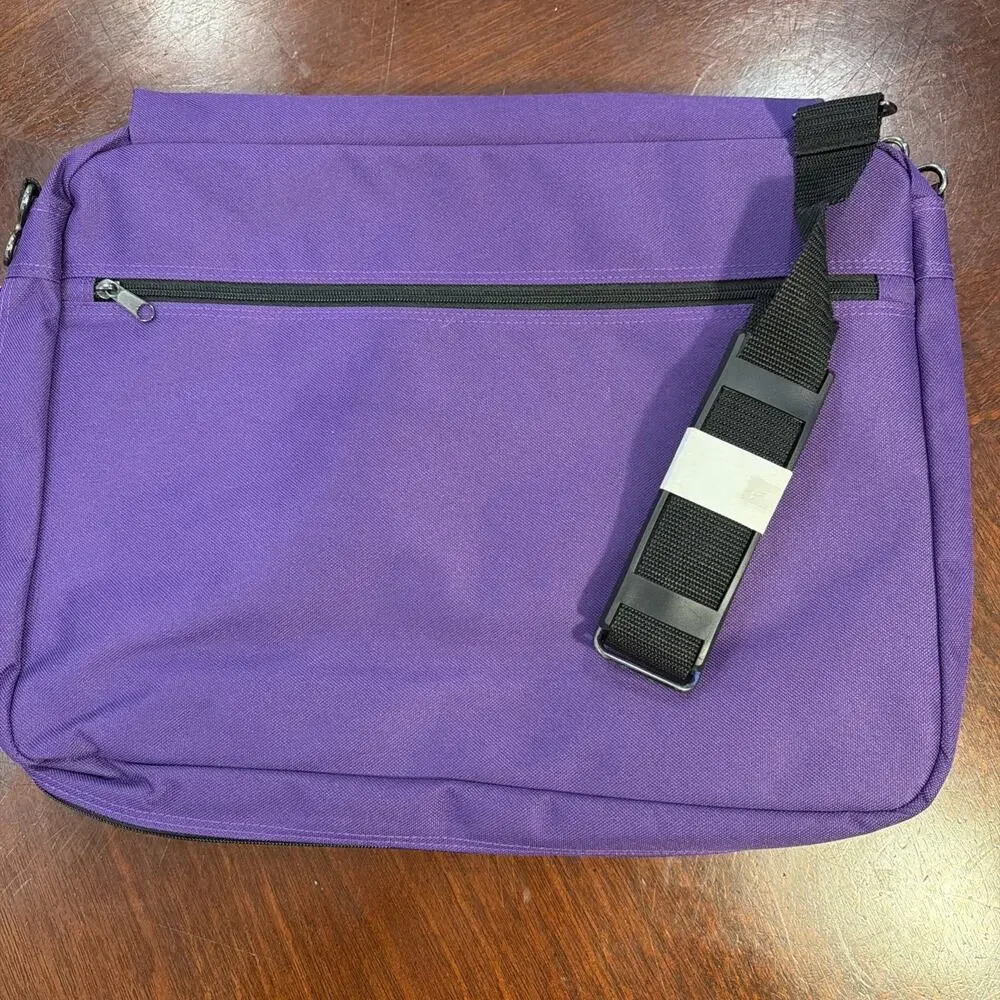 Travel Crossbody Laptop School Bag Purple - See Description